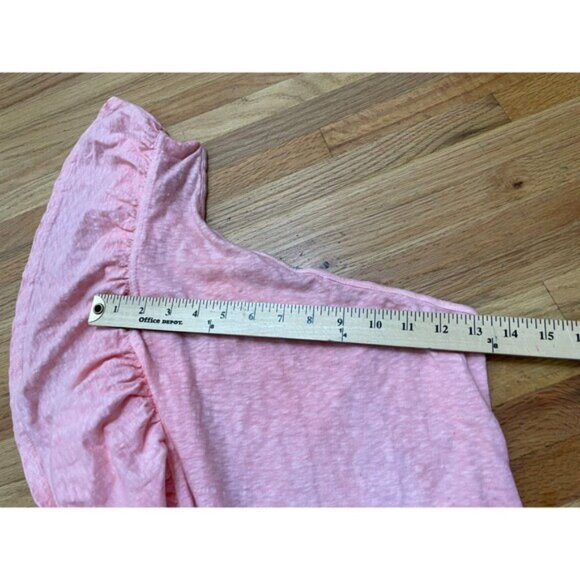 Free People Elisa Women's M Pink Dress Cotton Maxi Beach Ruffled One-Shoulder - Picture 6 of 9